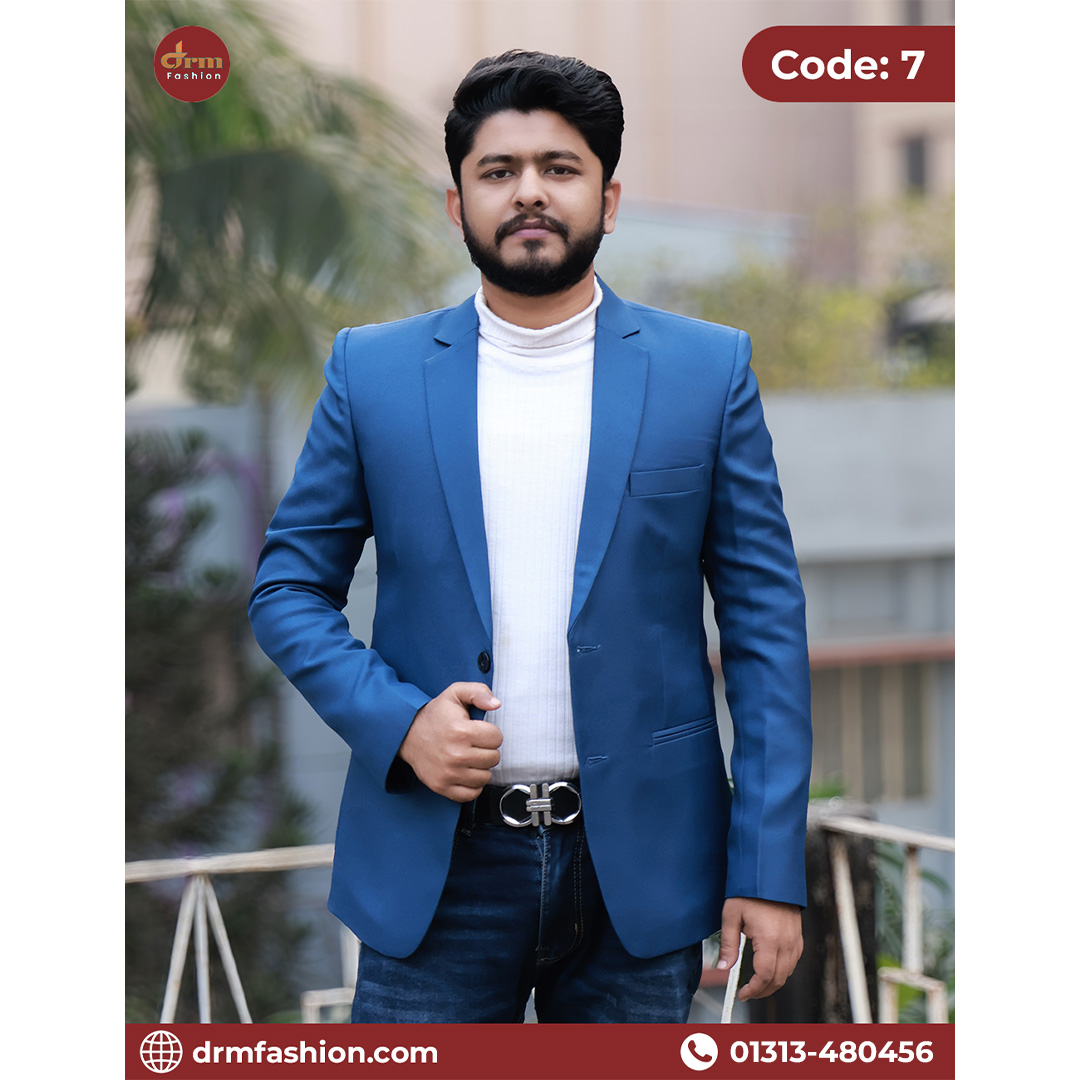 Premium Blue Blazer for Men | Elegant Formal & Smart Casual Wear | Code: 07
