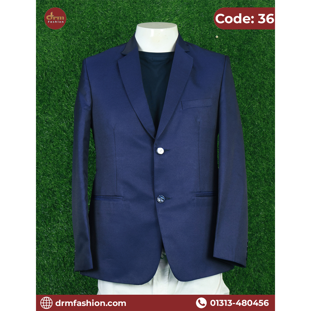 Premium Midnight Blue Blazer for Men | Smart Casual & Formal Wear | Code: 36