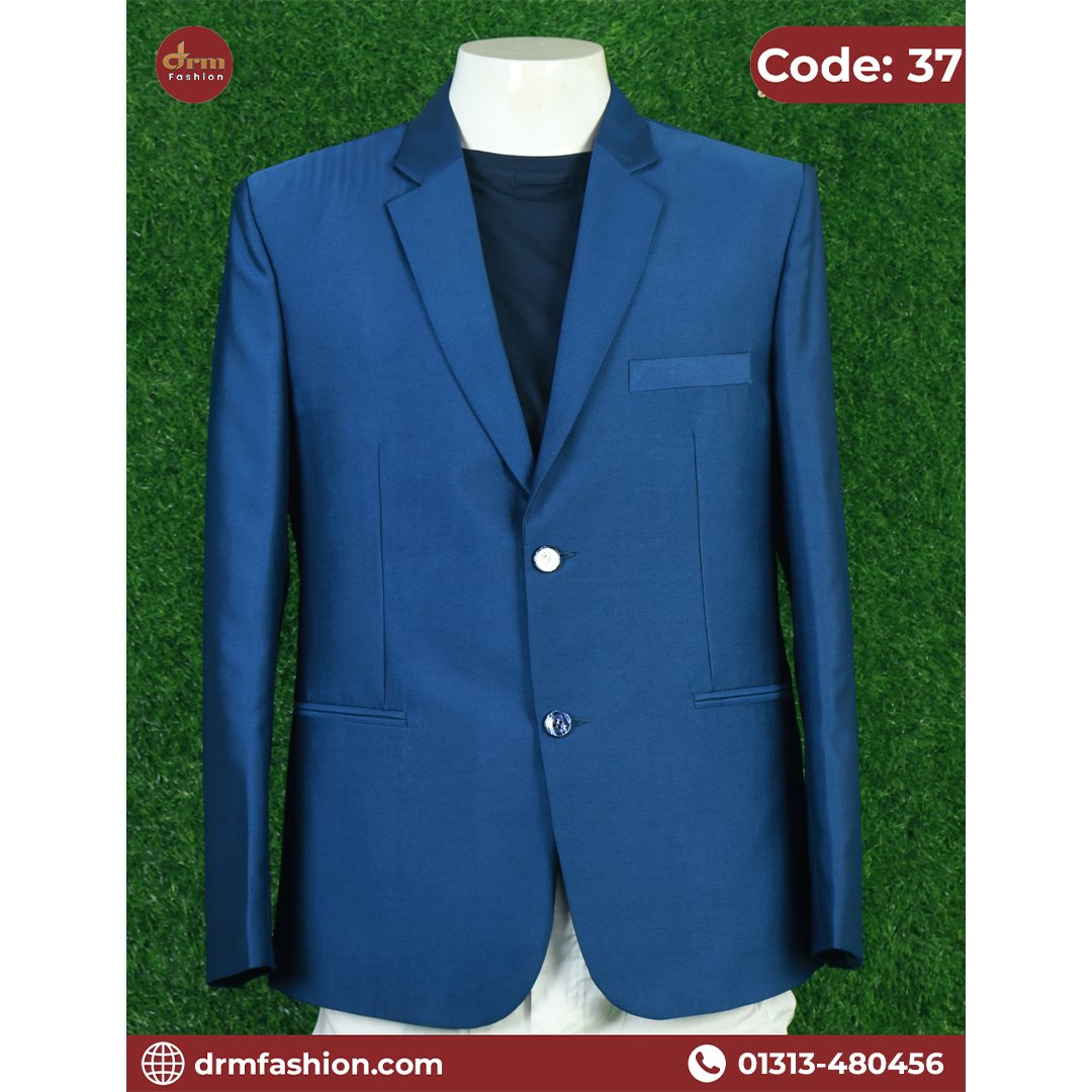 Premium Ocean Blue Blazer for Men | Smart Casual & Formal Wear | Code: 37