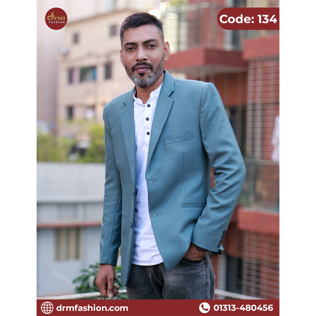 Teal Green Premium Blazer for Men | Smart Casual & Formal Wear | Code: 134