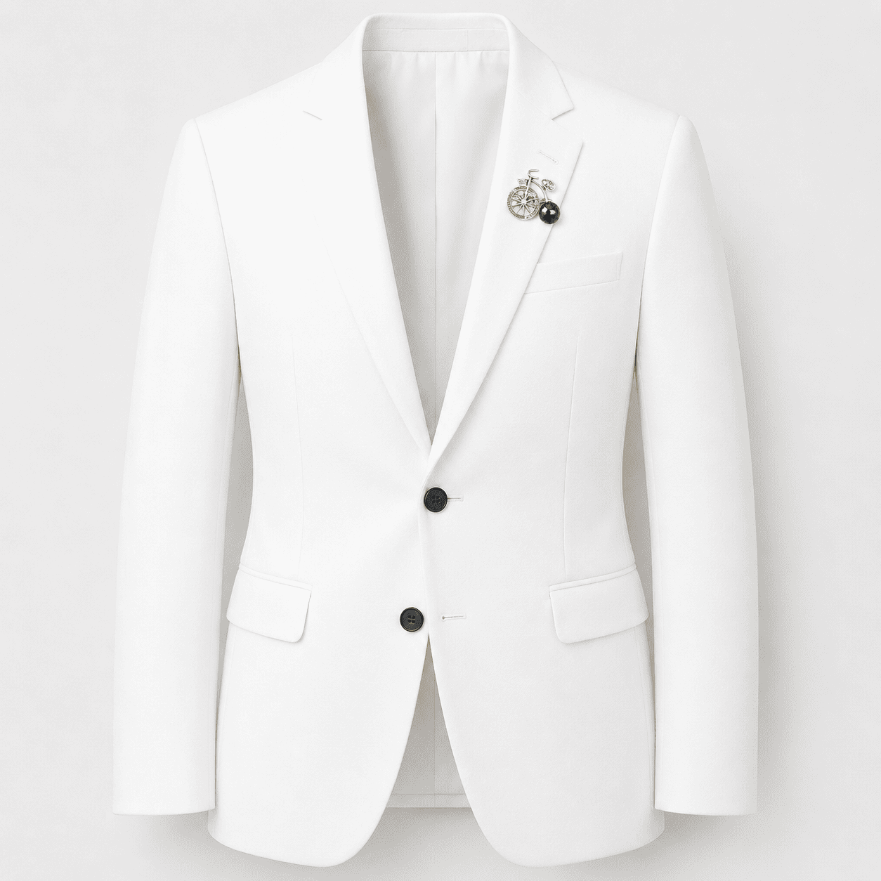 Luxury Bicycle Crystal Blazer Brooch – Gold & Midnight Black | BR-503