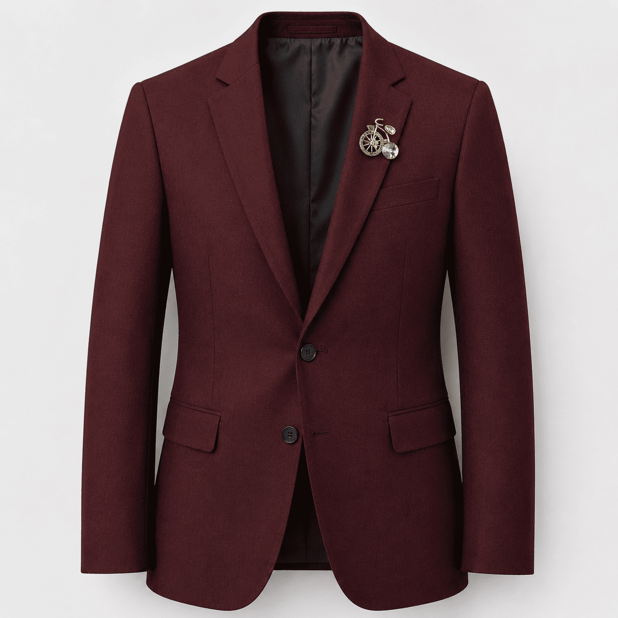 Luxury Bicycle Crystal Blazer Brooch – Gold & Diamond Silver | BR-504